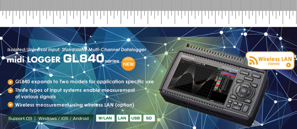 Midi Data Logger GL840 Series Graphtec - Thiết bị ghi dữ liệu nhiều kênh, đa năng, dễ sử dụng GL840
